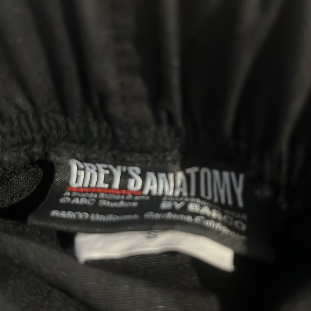 Grey's Anatomy Black Sctub Pants with Elastic Waistband - Picture 2 of 3